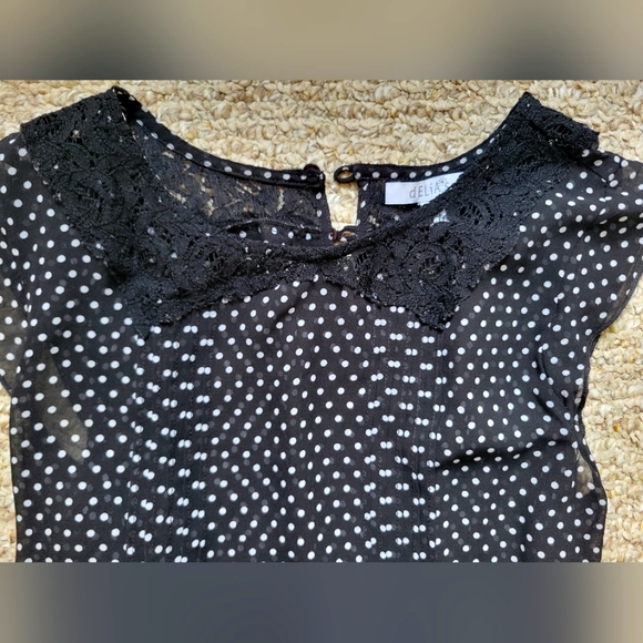 Black and white polka dot dress - Picture 3 of 4